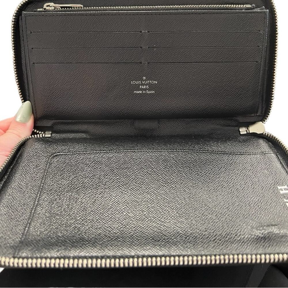Louis Vuitton Damier Graphite Organizer Zippy Wallet Black Gray - Picture 3 of 9